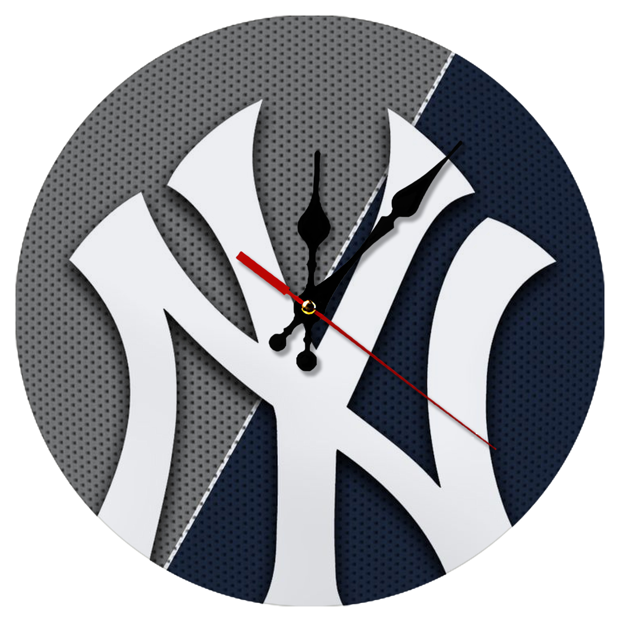 New York Yankees 177 Silent Round Wall Clock – Modern & Stylish DIY Design, Durable Wood Construction, Easy To Install – Perfect For Office, Bedroom, Living Room, And More